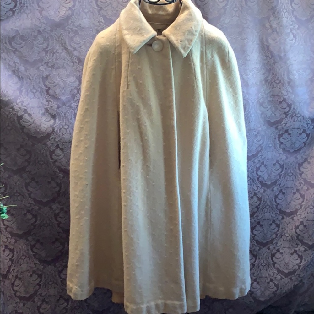 Vintage Stone and Thomas”Cuddle Coat”  Lined Wool poncho Style